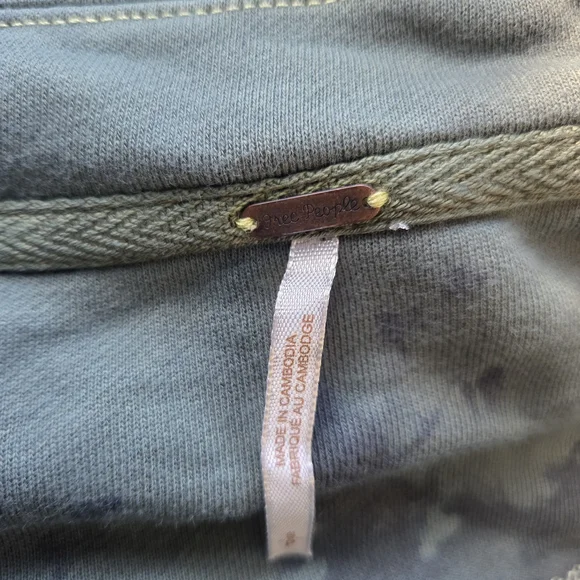 Free People Army Green Ruby Fleece Shirt Jacket Size Small - Picture 7 of 7